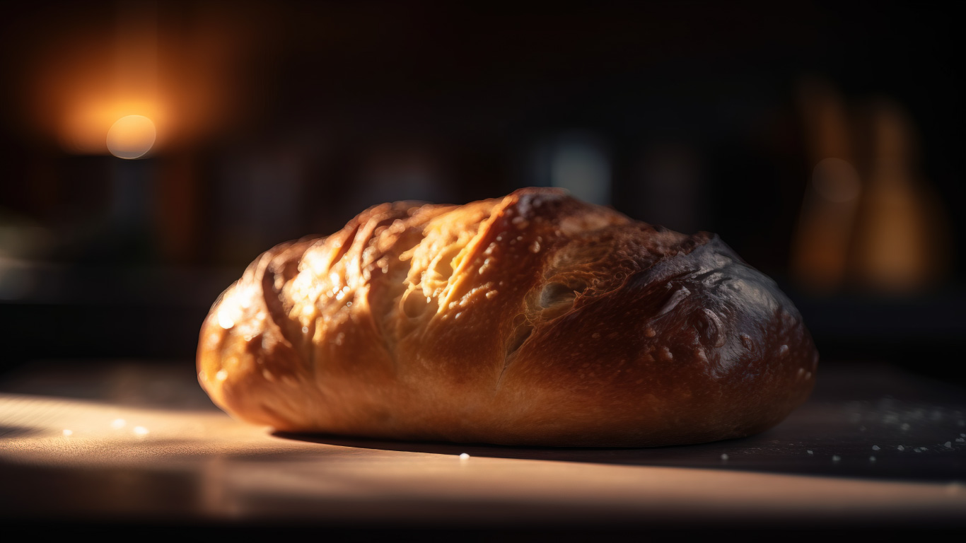 Fresh baked French loaf